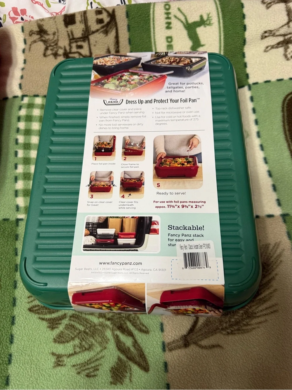 Classic Green Foil Pan Cover - Secure Fit